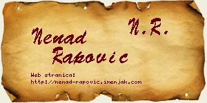 Nenad Rapović vizit kartica